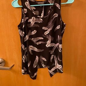 Black feather design with open back